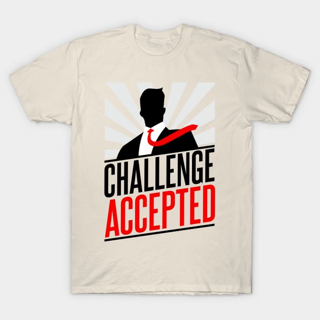 Barney Stinson Challenge Accepted T-Shirt by Meta Cortex